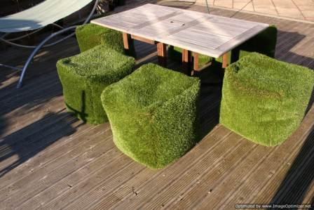 Artificial Grass Cube Seating